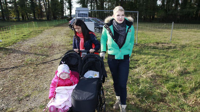 Melanie Müller mit ihren Kindern, 2019