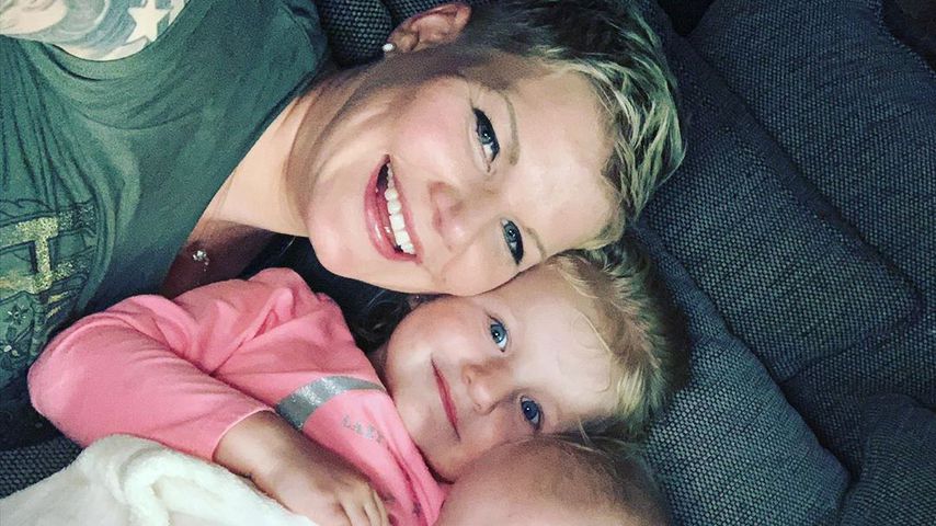 Melanie Müller und ihre Kinder im Juni 2020