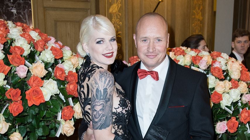 Melanie Müller und Mike Blümer beim Semper Opernball, 2015