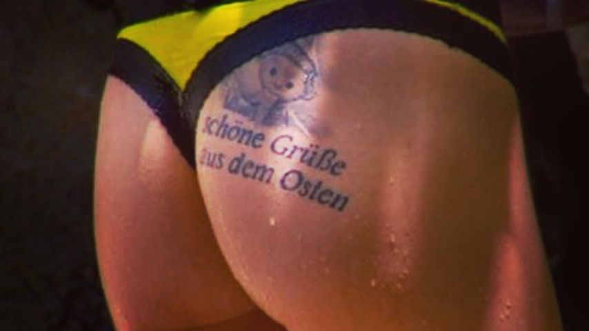 Melanie Müllers Sandmann-Tattoo
