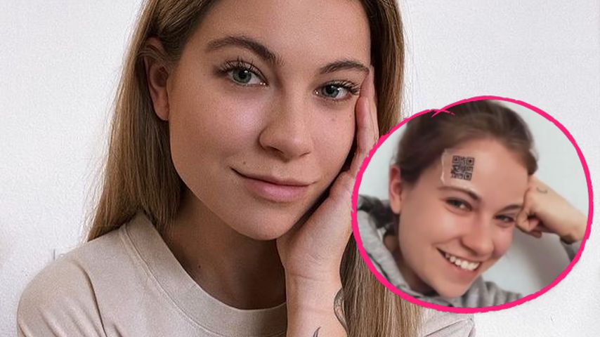 QR-Code auf Stirn: Ist das echt Melina Sophies neues Tattoo?