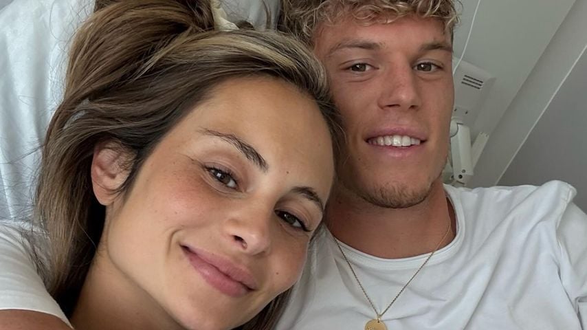 Melissa Deines und Robin Hack mit ihrem Neugeborenen