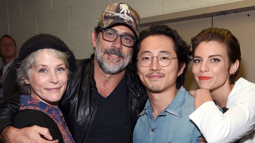 Melissa McBride, Jeffrey Dean Morgan, Steven Yeun und Lauren Cohan