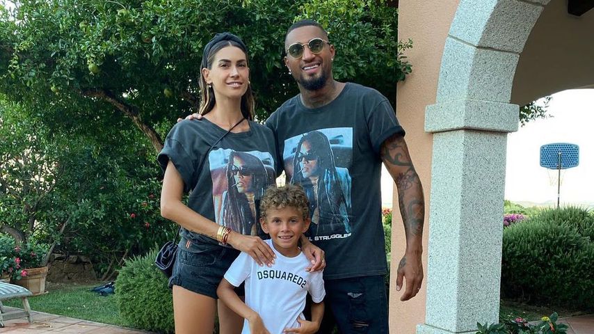 Melissa Satta, Kevin Prince Boateng und deren Sohn, 2020