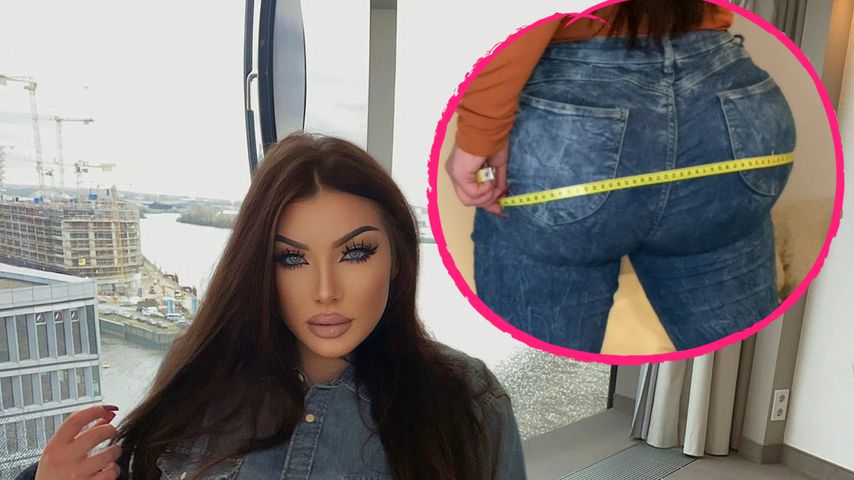 Für Promiflash: Melody Haase misst Größe ihres XXL-Popos!