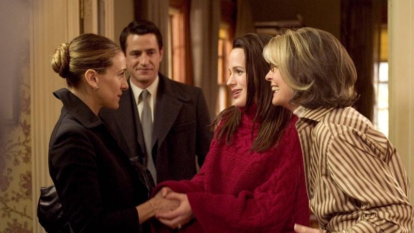 Meredith Morton trifft Everett Stone sowie Amy und Sybil Stone in "The Family Stone"