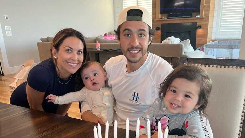 Meredith und Johnny Gaudreau mit ihren Kindern