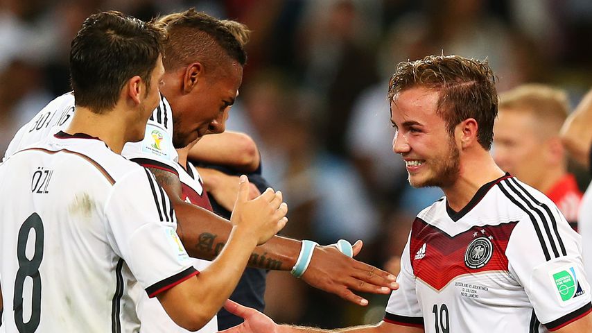 Mesut Özil, Jérôme Boateng und Mario Götze bei der WM 2014