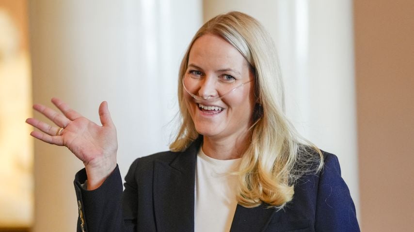 Empfang: Kronprinzessin Mette-Marit nutzt Sauerstoffgerät