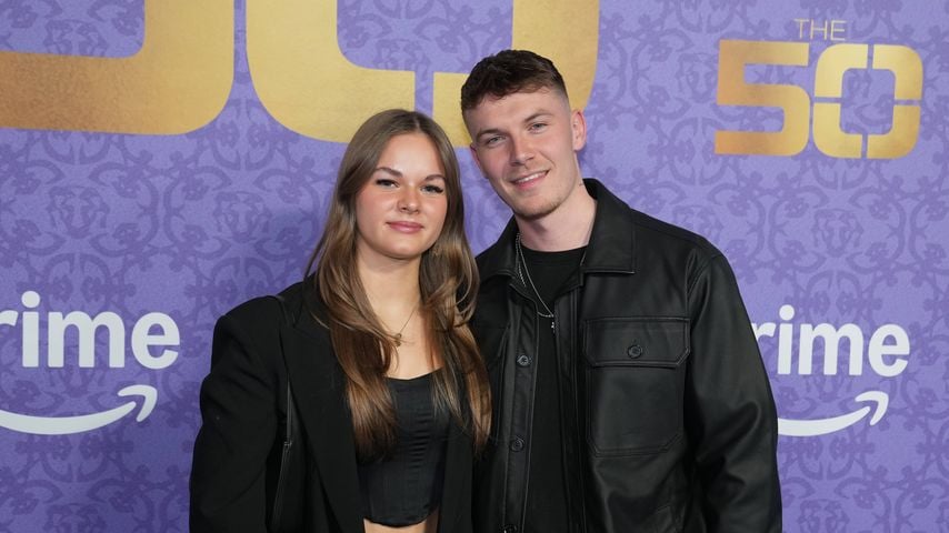 Mia Bretschneider und Ferris Freiwald bei der Premiere von "The 50" Staffel 3, März 2026