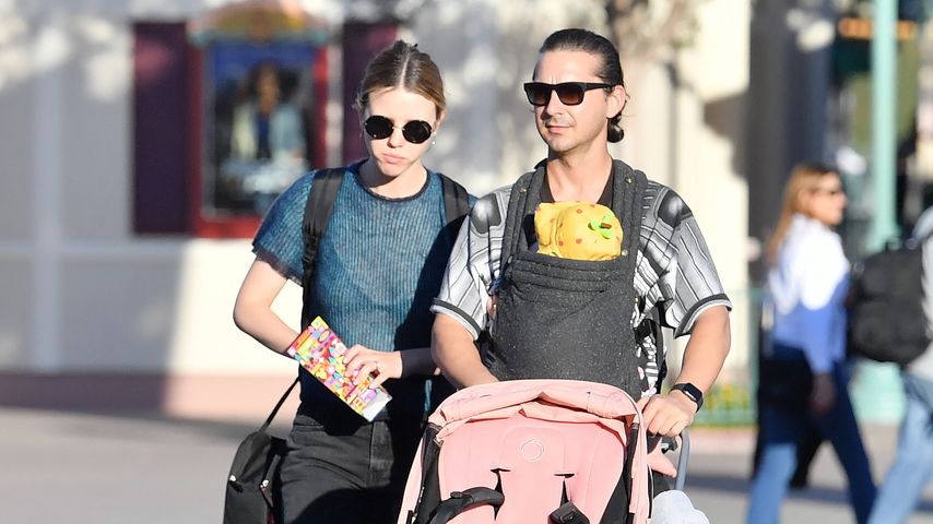 Mia Goth und Shia LaBeouf mit ihrer Tochter Isabel