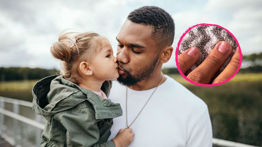 Papa-Tochter-Beauty-Tag: Mia Rose lackiert Dominic die Nägel