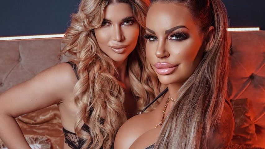 Micaela Schäfer und Gina-Lisa Lohfink während eines Video-Shoots