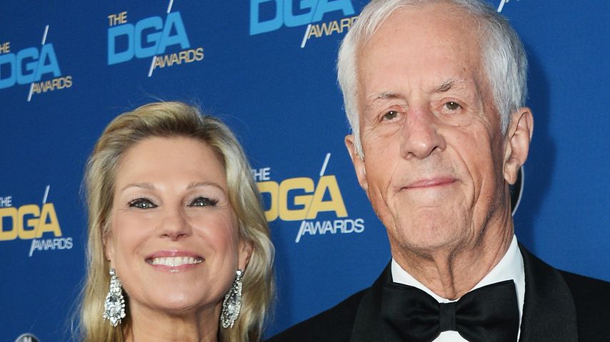 Michael Apted und seine Frau Paige Simpson im Jahr 2014