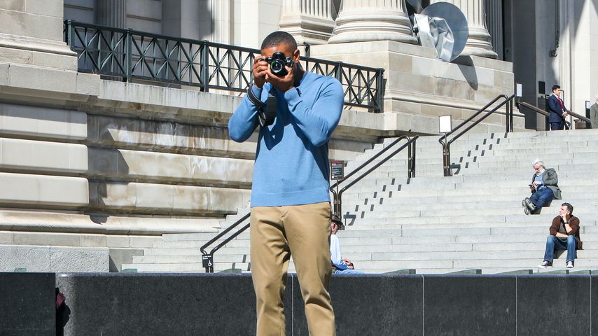 Michael B. Jordan am Set von "Journal for Jordan", März 2021