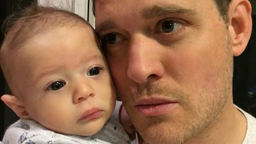 Michael Bublé mit Söhnchen Elias, April 2016