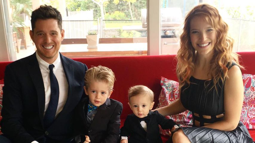 Michael Bublé, seine zwei Kinder und Ehefrau Luisana Lopilato 2016