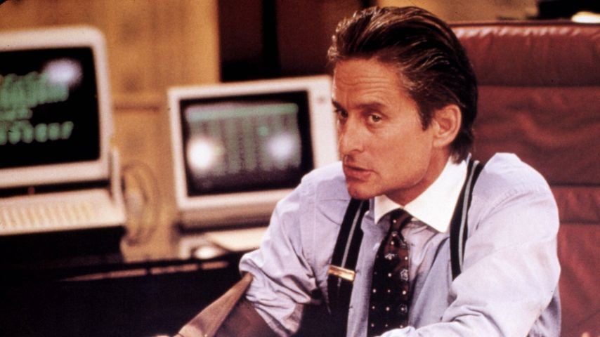 Michael Douglas in einer Szene aus "Wall Street", 1987