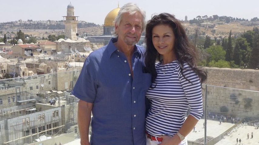 Michael Douglas mit seiner Frau Catherine Zeta-Jones in Jerusalem