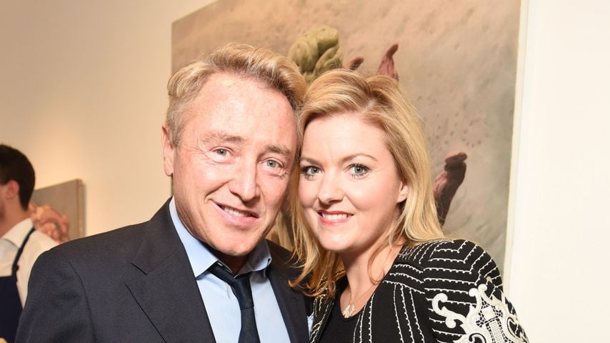 Michael Flatley und Niamh Flatley bei der Eröffnung der Dot Project-Gruppenausstellung "Distorted Vision" in London