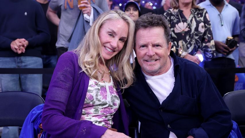 Michael J. Fox und Tracy Pollan vor Spiel 4 der NBA Finals 2026 im Madison Square Garden