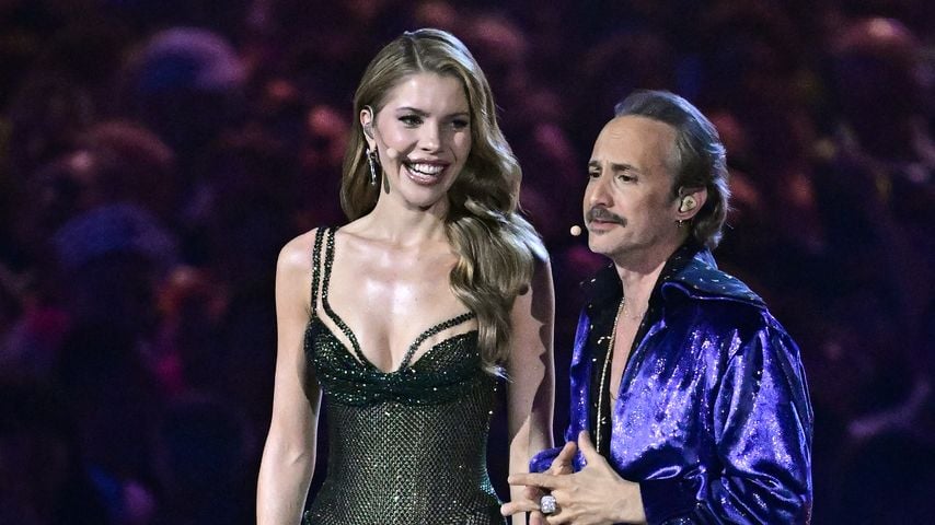 Michael Ostrowski und Victoria Swarovski bei der ESC-2026-Generalprobe in der Wiener Stadthalle