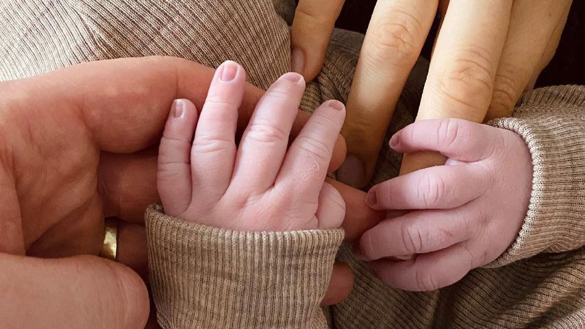 Michael Schulte mit seinem Baby