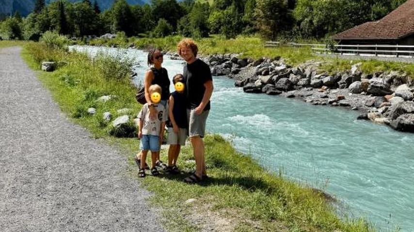 Michael Schulte mit seiner Familie in der Schweiz, Juli 2026