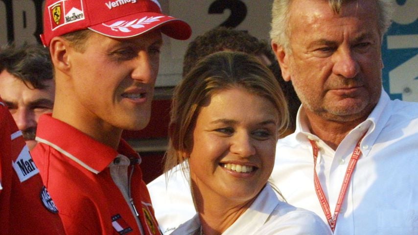 Michael Schumacher und Corinna Schumacher im August 2001