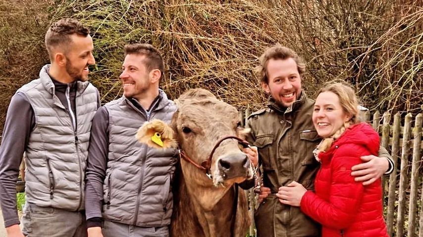 Michael, sein Freund, seine Kuh, Arne und Antje