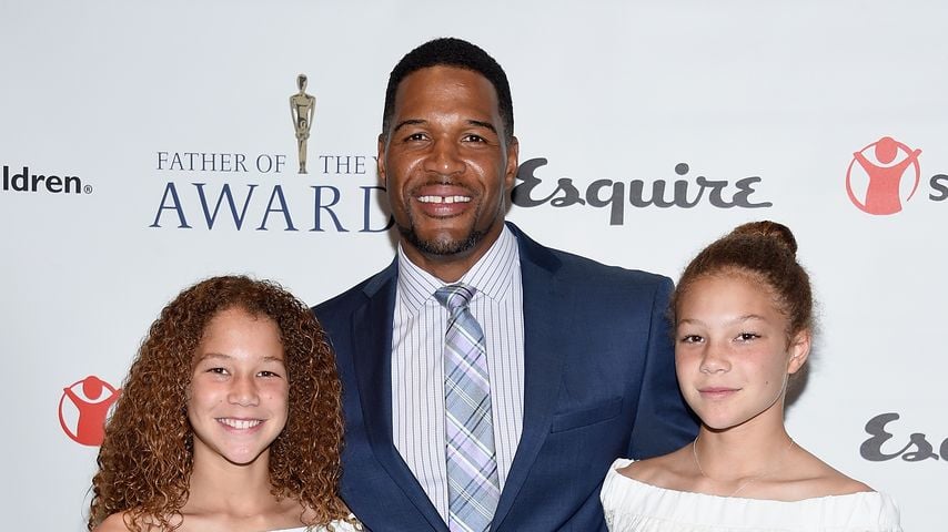 Michael Strahan und seine Töchter Isabella (l) und Sophia (r) im Jahr 2017