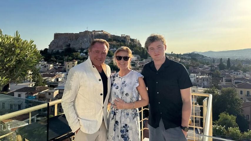 Michael und Niamh Flatley mit ihrem gemeinsamen Sohn