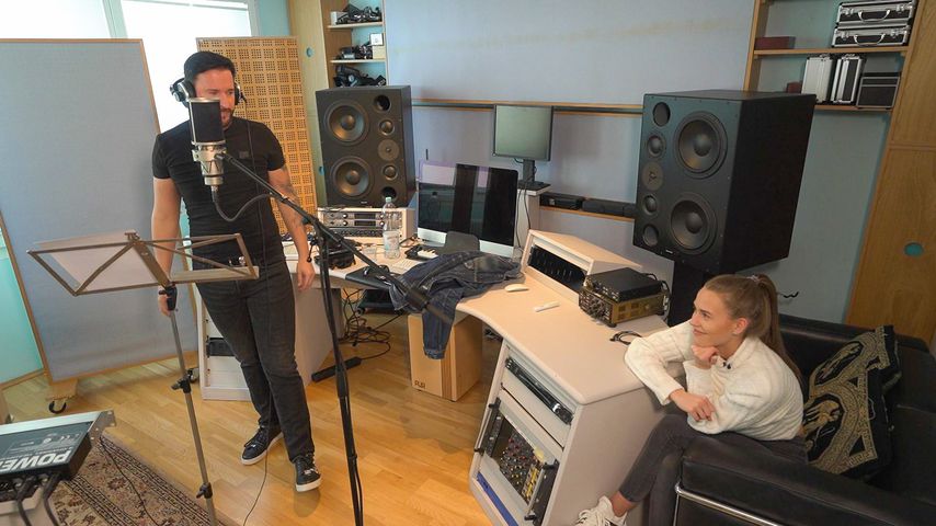 Michael Wendler und Laura Müller im Tonstudio