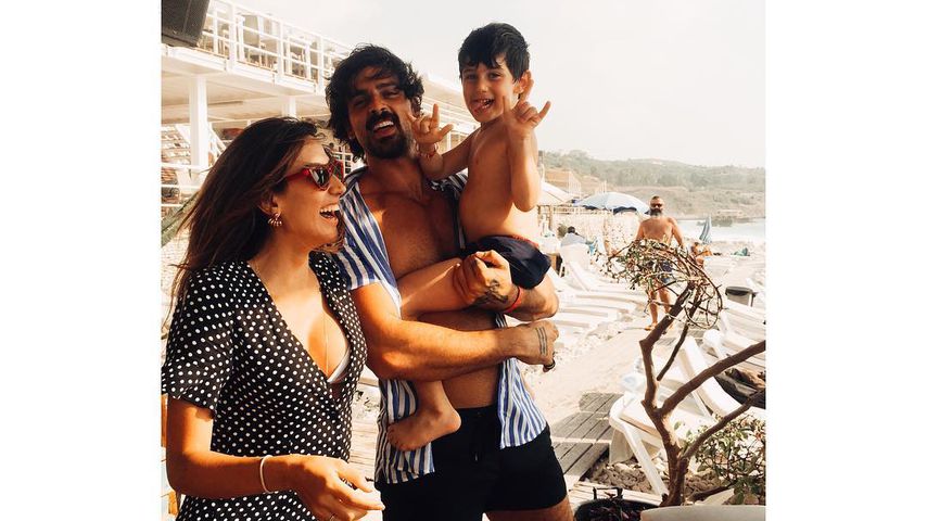Michele Morrone mit seiner Ex-Frau Rouba und ihrem Sohn