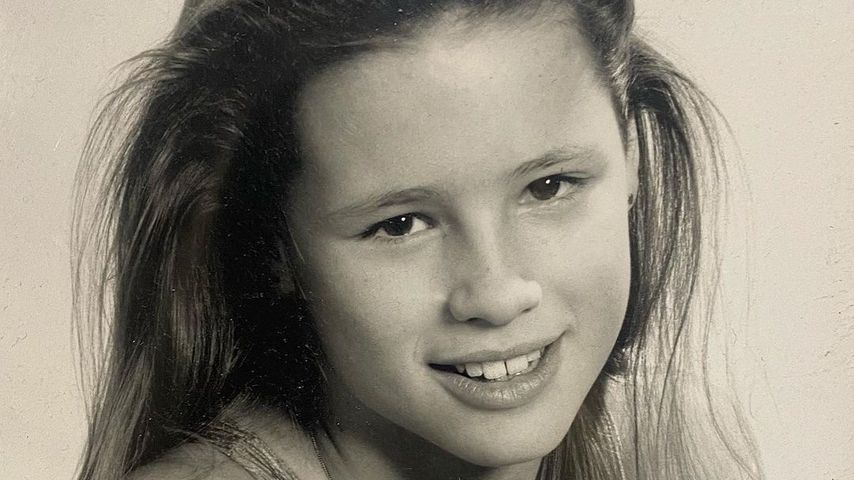 Michelle Hunziker als Neunjährige
