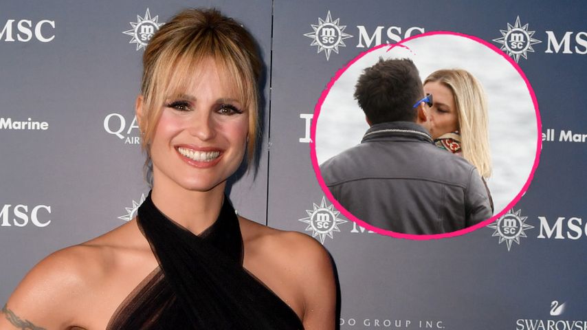 Hier knutscht Michelle Hunziker ihren Freund Alessandro!