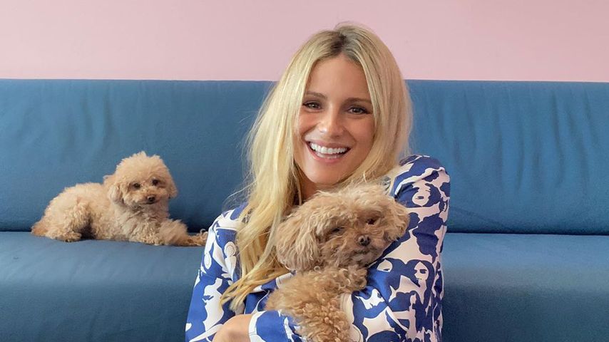 Michelle Hunziker mit ihren Zwergpudeln Lilly und Leone
