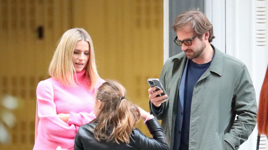 Michelle Hunziker mit ihrer Tochter und Tomaso Trussardi