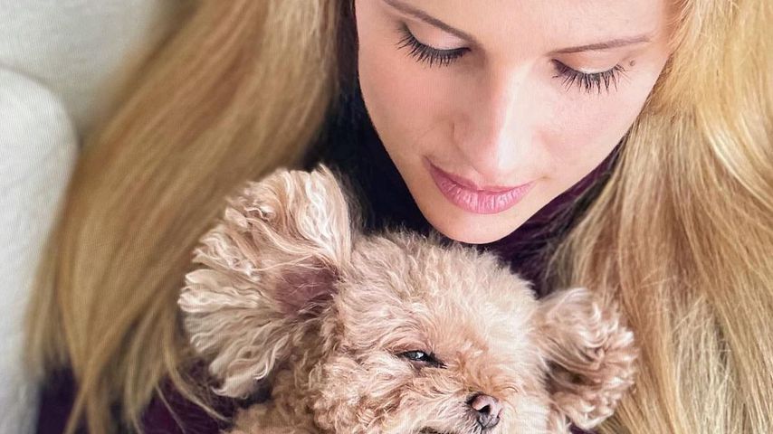 Michelle Hunziker mit ihrer Hündin Lilly