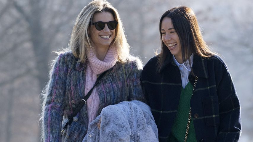 Michelle Hunziker mit ihrer Tochter Aurora im Januar 2022
