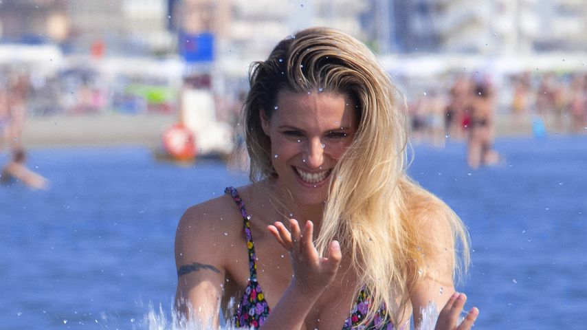 Michelle Hunziker mit ihrer Tochter Celeste im Juni 2021