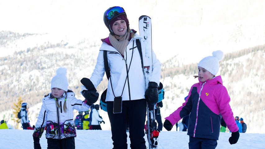 Michelle Hunziker und Töchter Sole und Celeste in San Cassiano