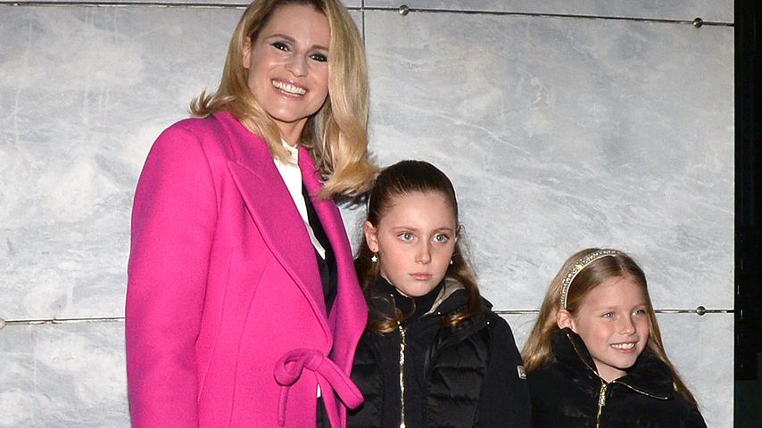Michelle Hunziker mit ihren Töchtern Sole und Celeste Trussardi