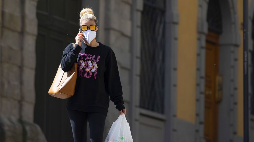 Michelle Hunziker in Bergamo, 2020
