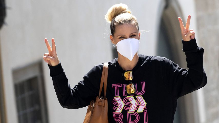 Michelle Hunziker in Bergamo, 2020