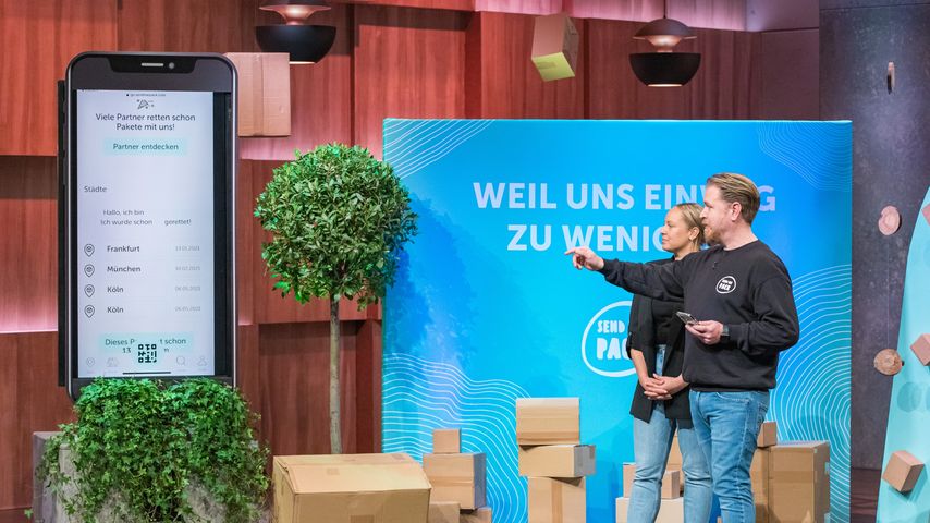 Michelle Reed und Philip Bondulich von SendMePack in "Die Höhle der Löwen"