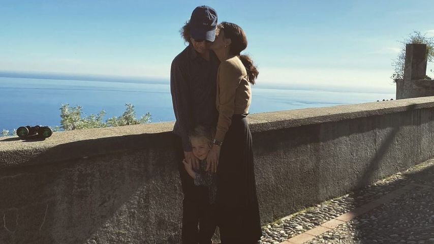 Mick Jagger mit seiner Freundin Melanie Hamrick und Söhnchen Deveraux