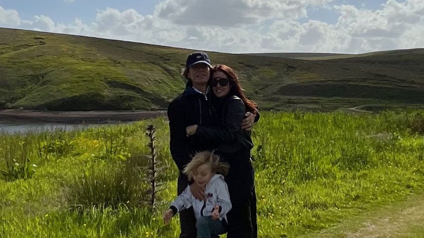 Mick Jagger und Melanie Hamrick mit ihrem Sohn Deveraux