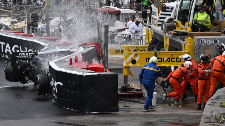 Mick Schumacher bei seinem Unfall in Monaco im Mai 2022