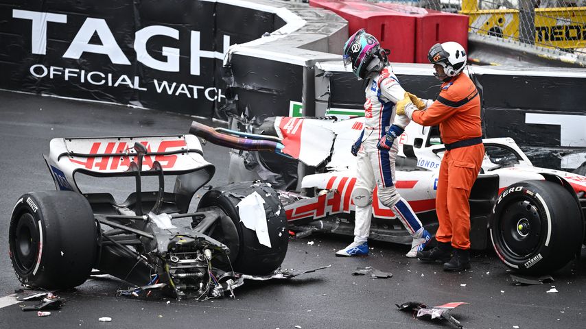 Mick Schumacher nach seinem Unfall in Monaco im Mai 2022